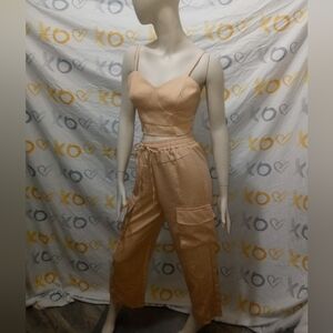 Tan Boot Cut Pants for Casual Wear